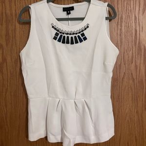 White, classy, Worthington sleeveless blouse